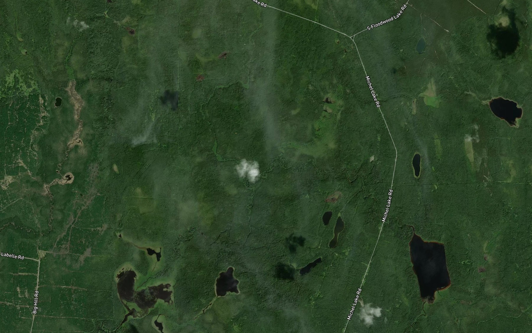 Satellite map of the Bragg Creek