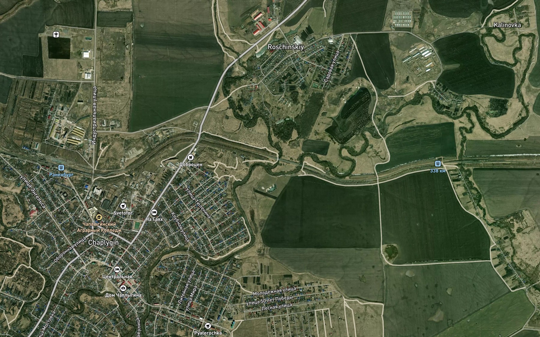 Satellite map of the Ryasa