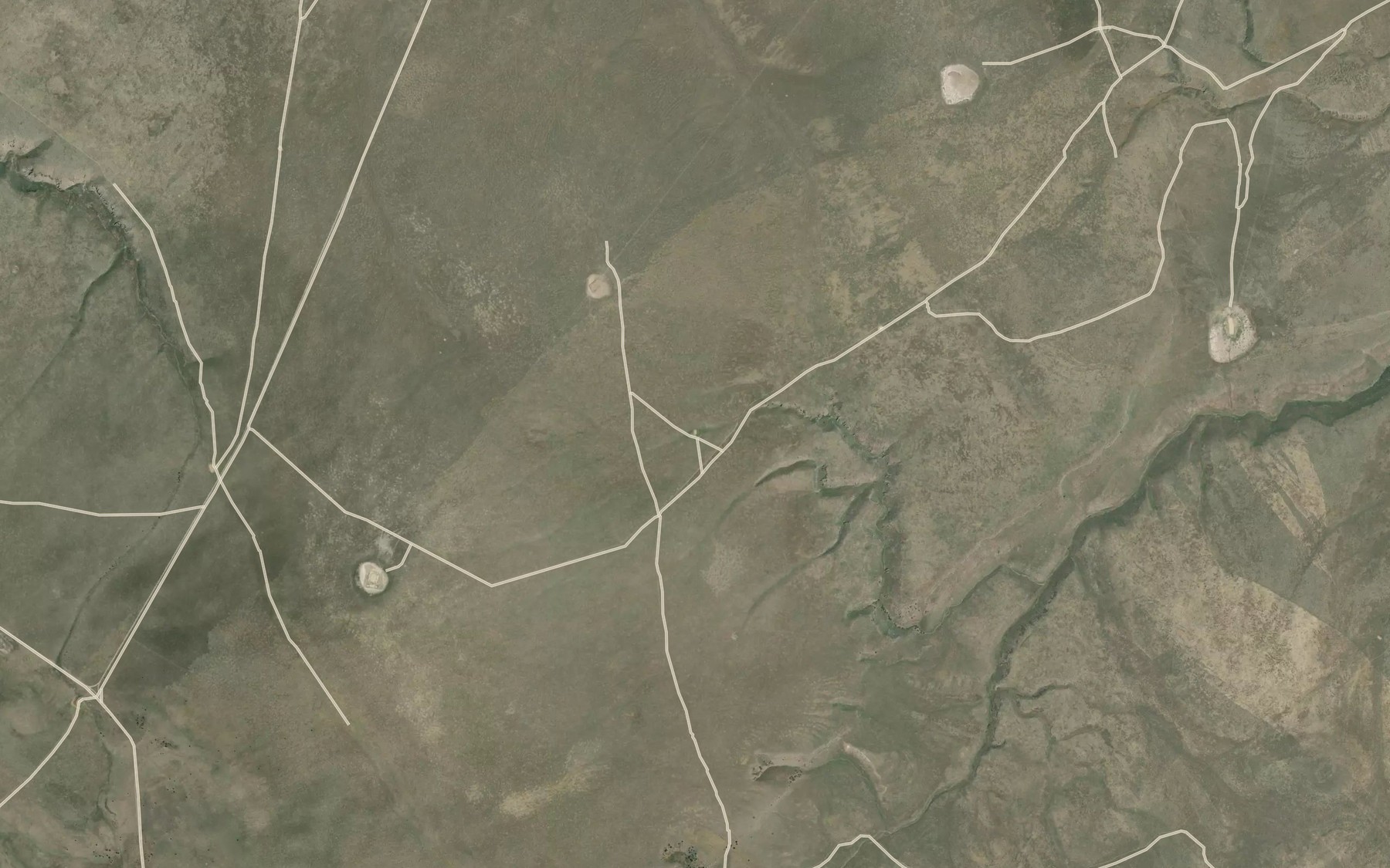 Satellite map of the Upper Packsaddle Reservoir