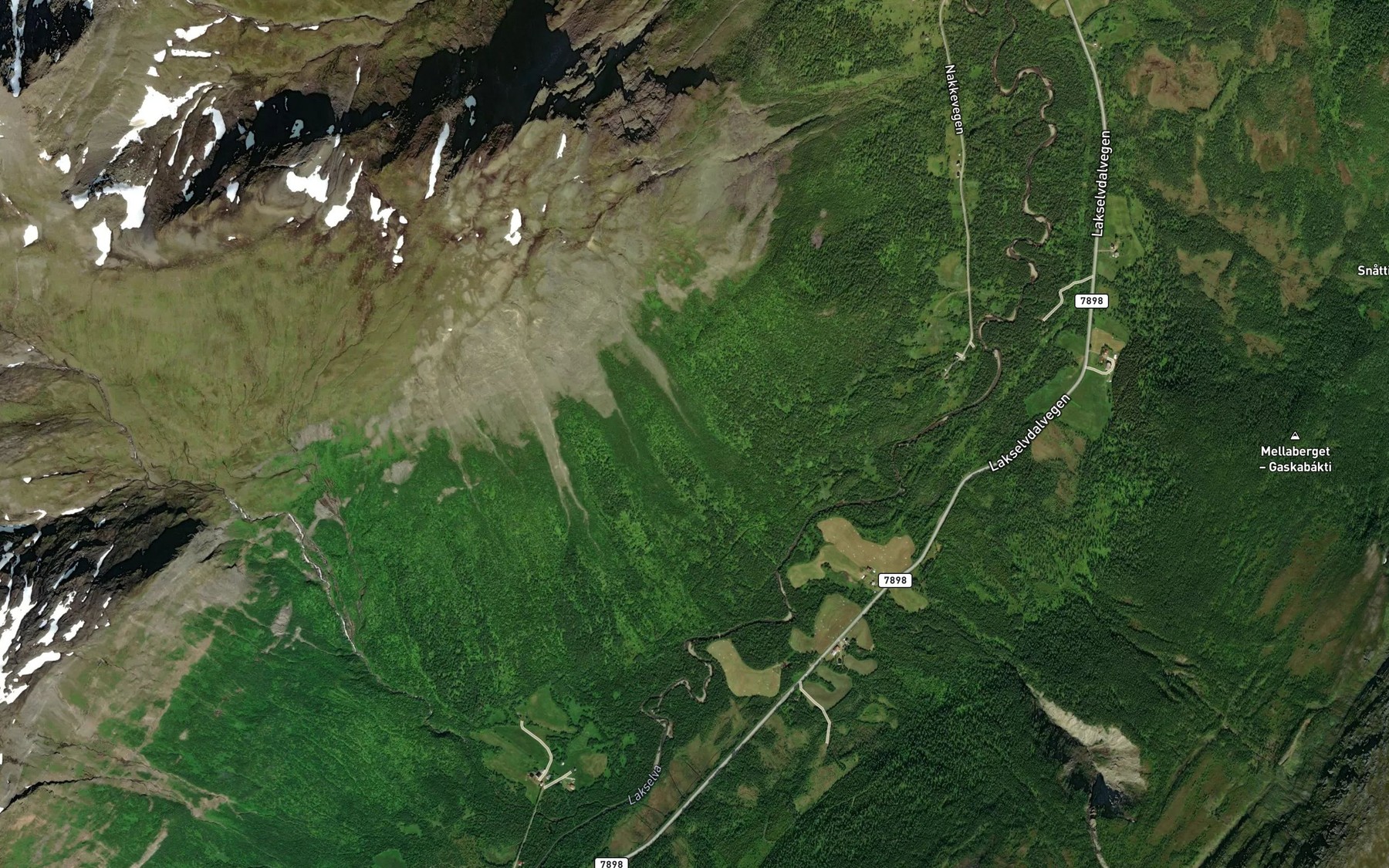 Satellite map of the Olaslattsbekken
