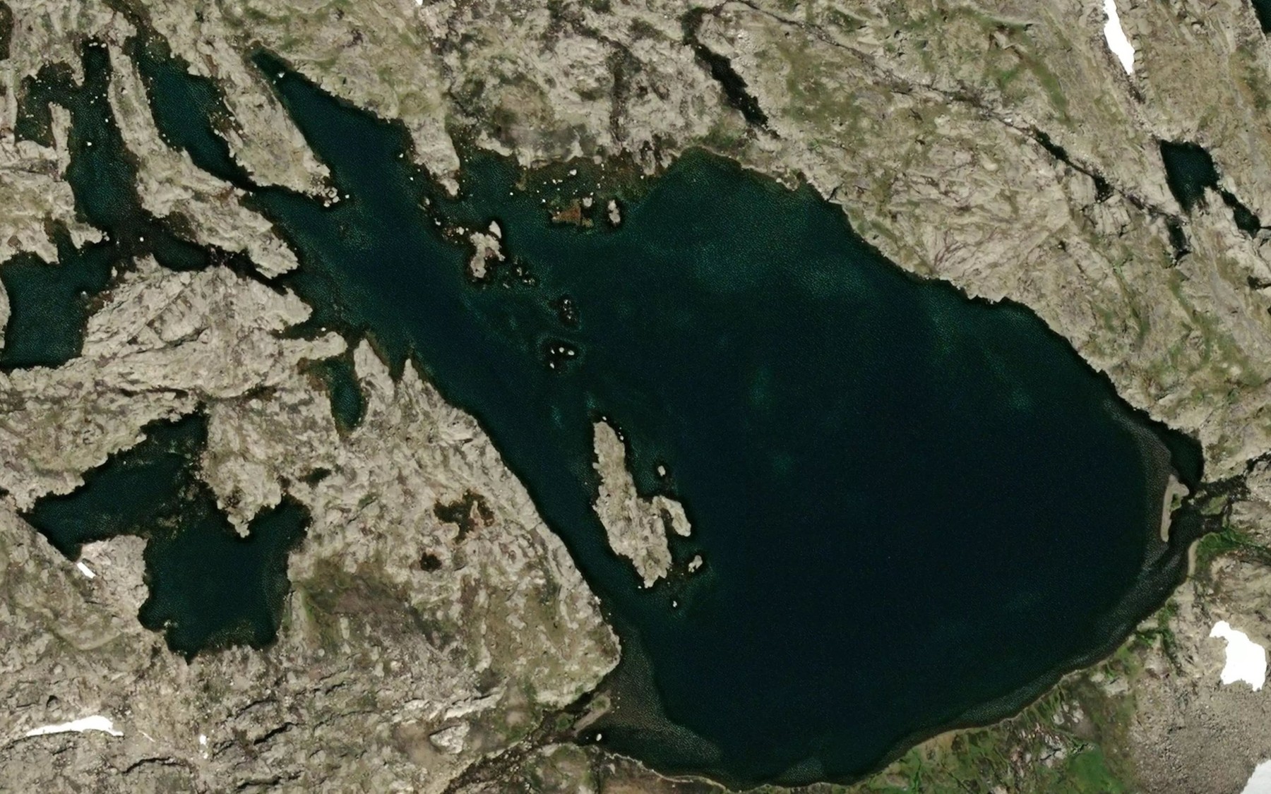 Satellite map of the Memorgevatnet,austre