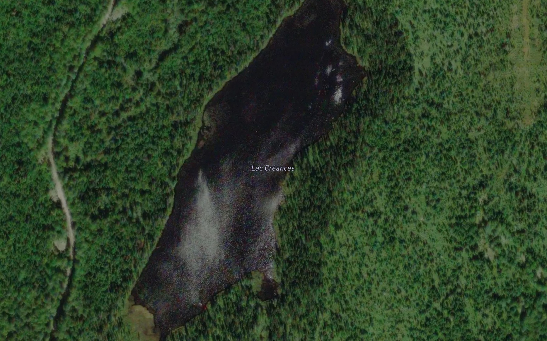 Satellite map of the Lac Creances