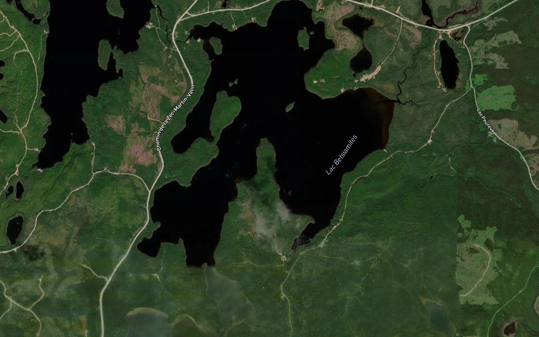 Satellite map of the Lac Betsiamites