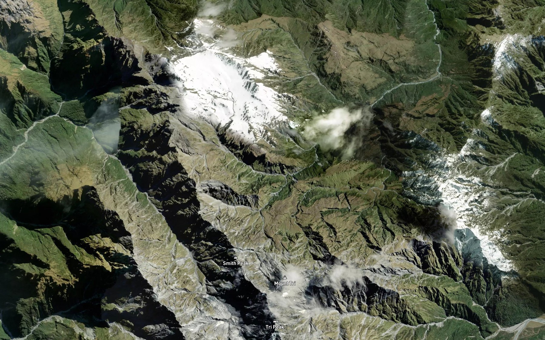 Satellite map of the Speculation Creek