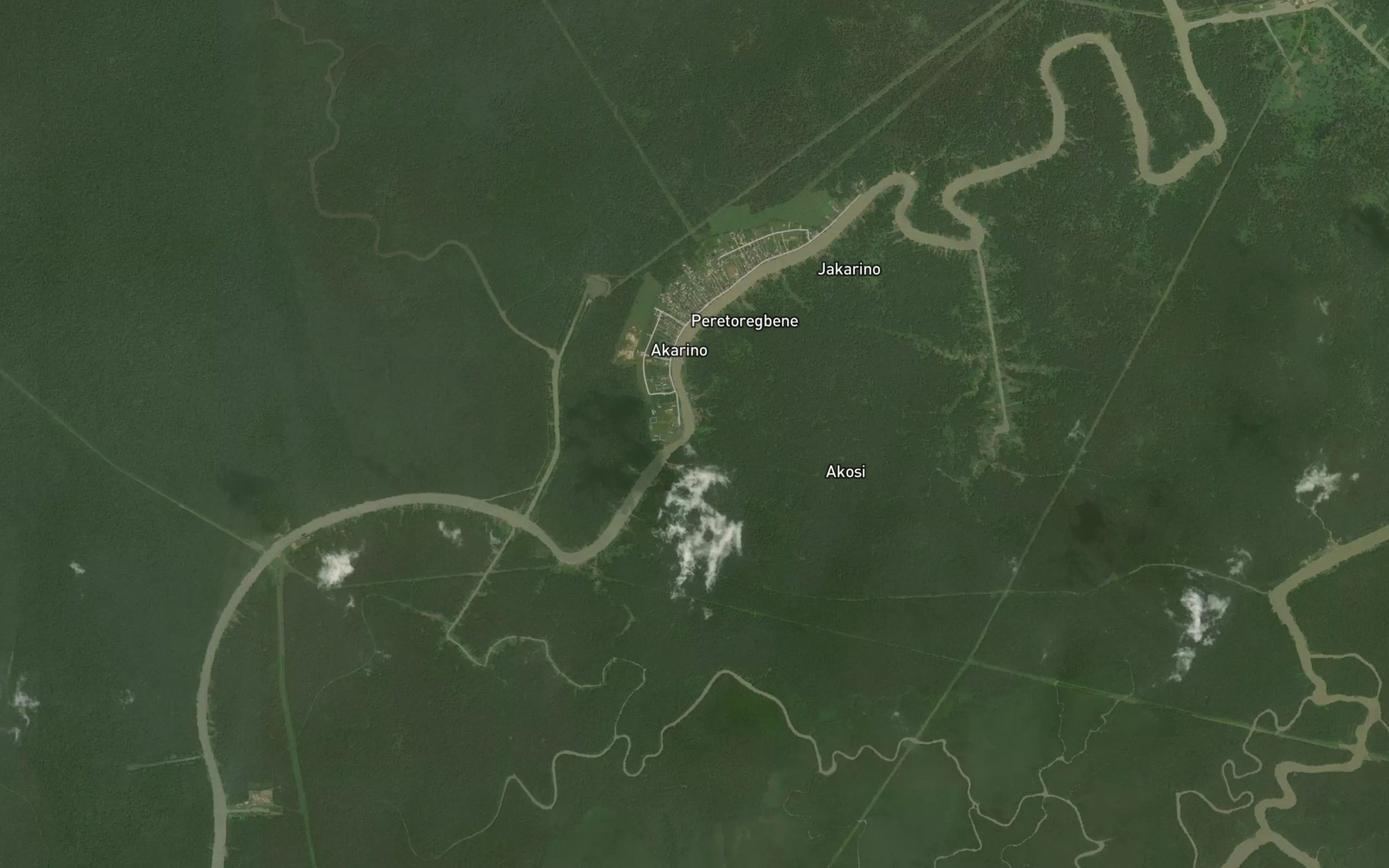 Satellite map of the Budra Creek
