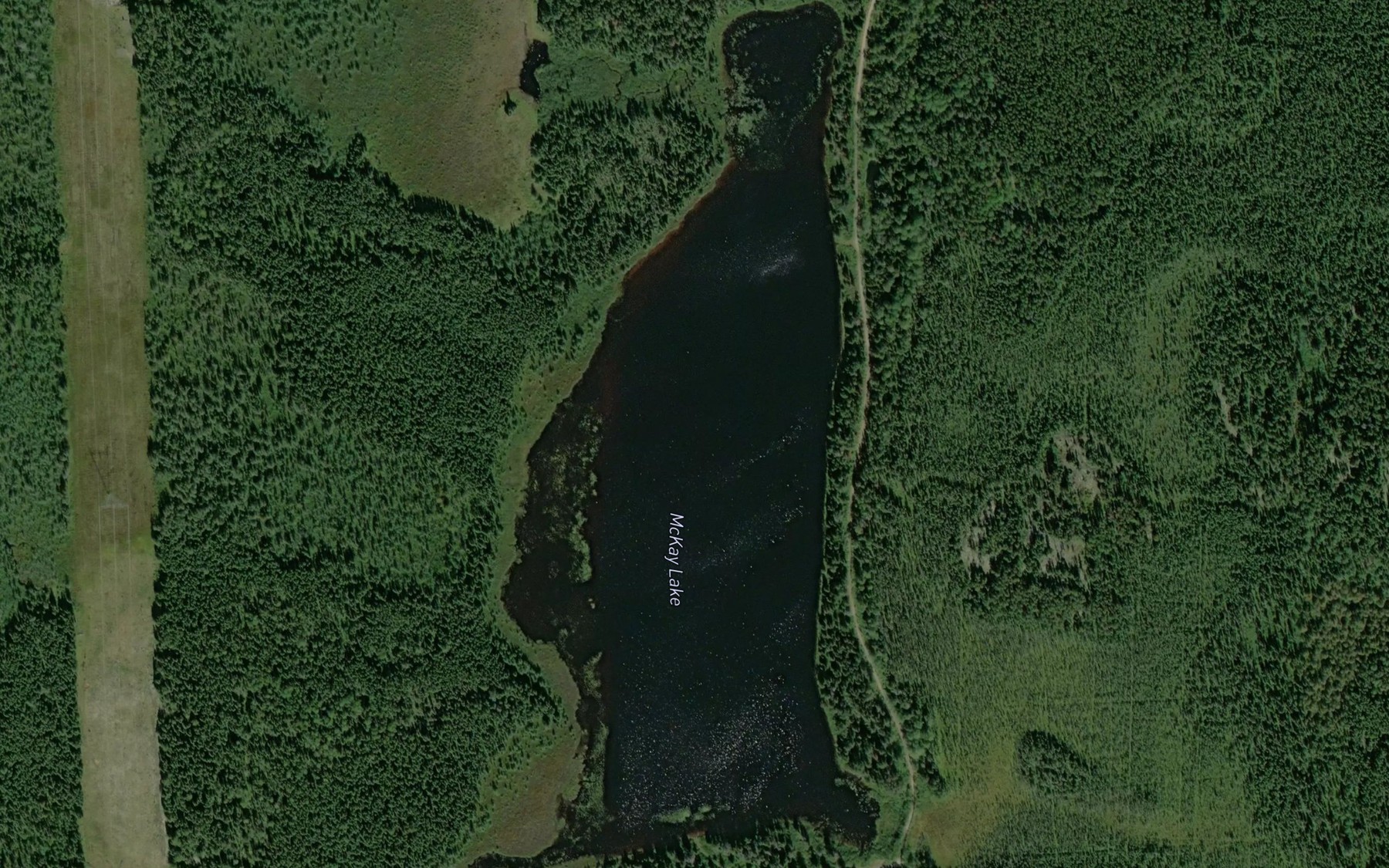Satellite map of the McKay Lake