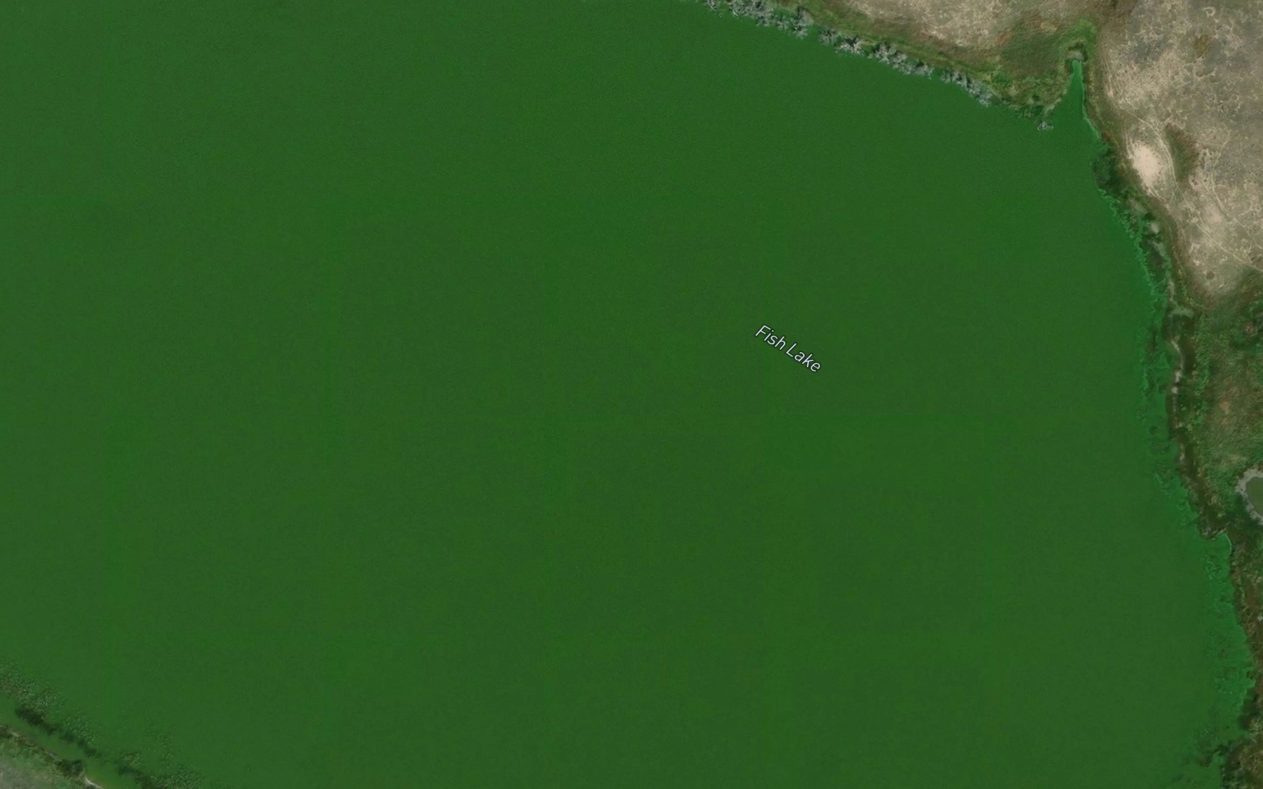 Satellite map of the Fish Lake