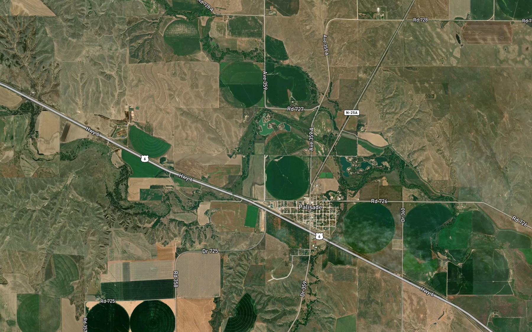 Satellite map of the Krotter Canal