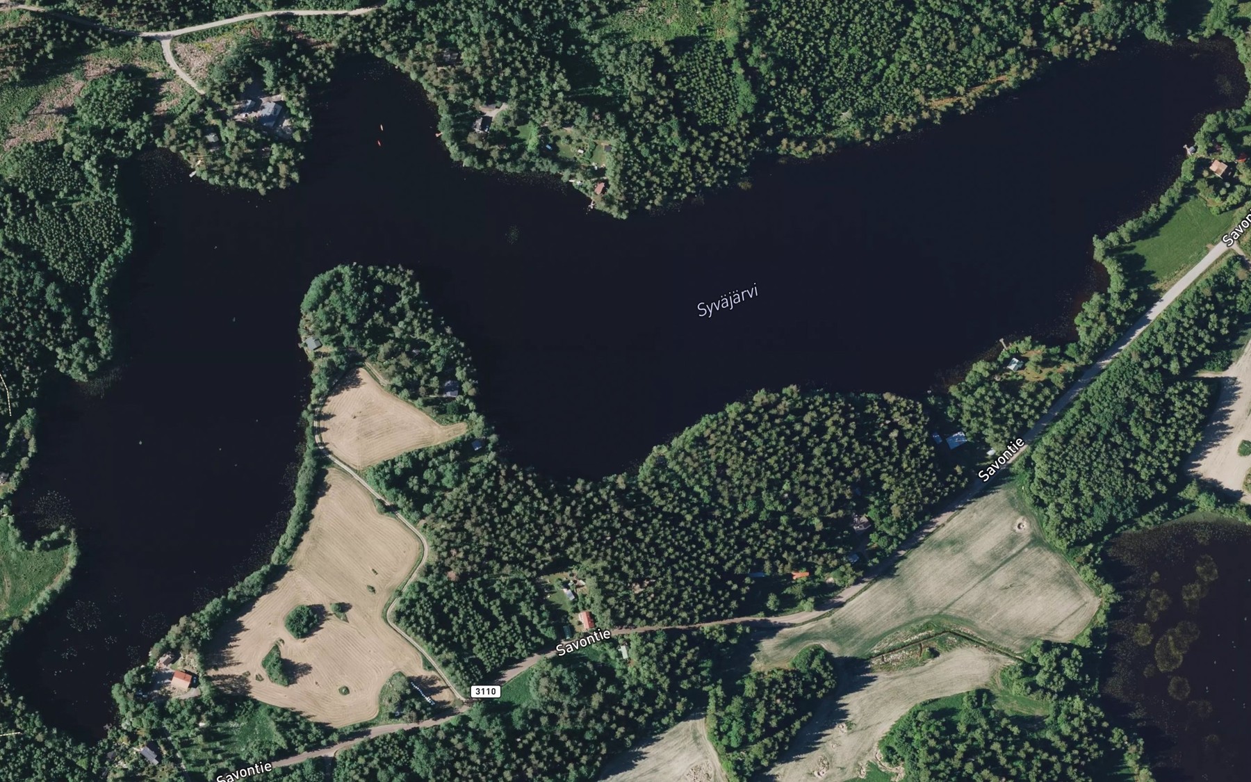 Satellite map of the Syvajarvi
