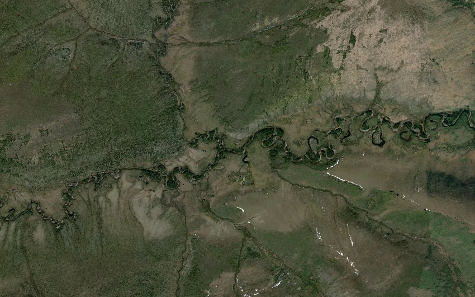 Satellite map of the Bull Creek