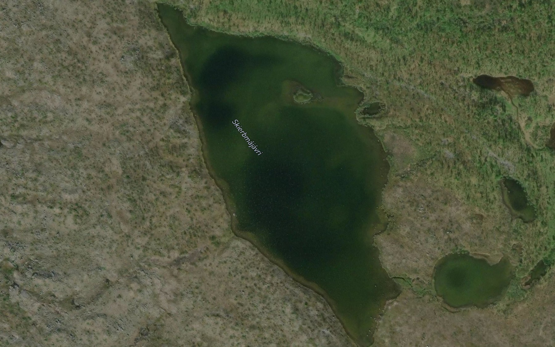 Satellite map of the Skierbmajavri