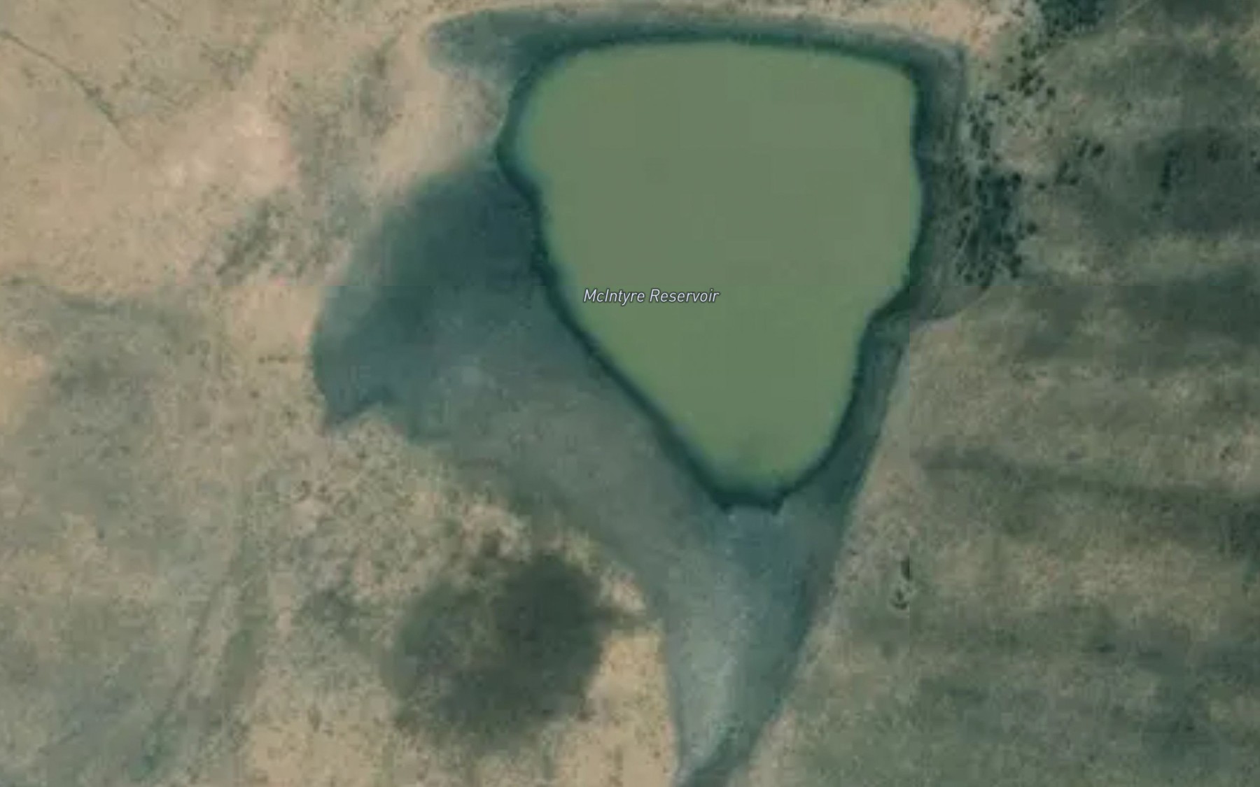 Satellite map of the McIntyre Reservoir