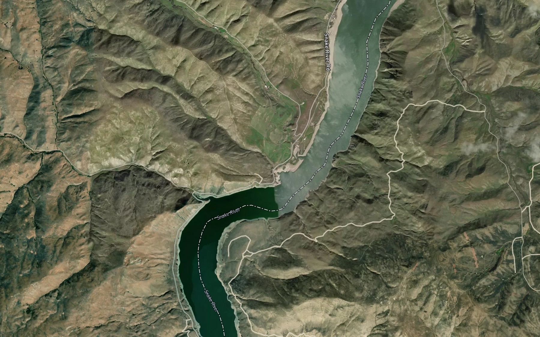 Satellite map of the Bear Creek