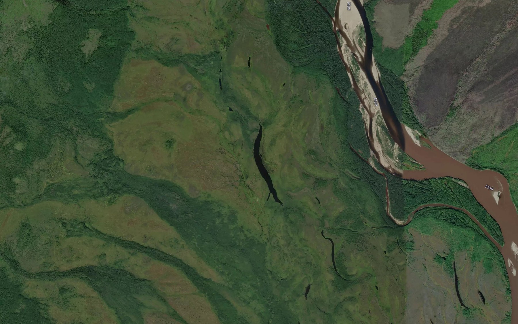 Satellite map of the Ozero Dlinnoye