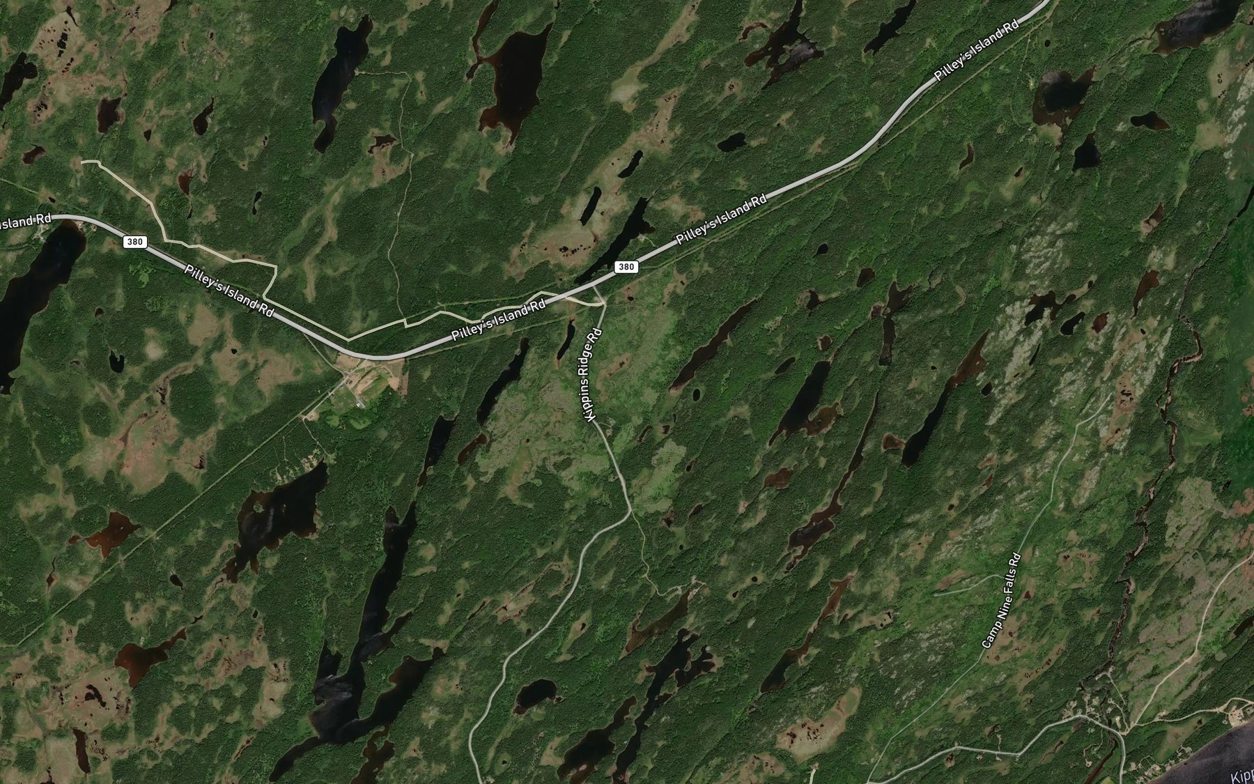 Satellite map of the Camp Pond