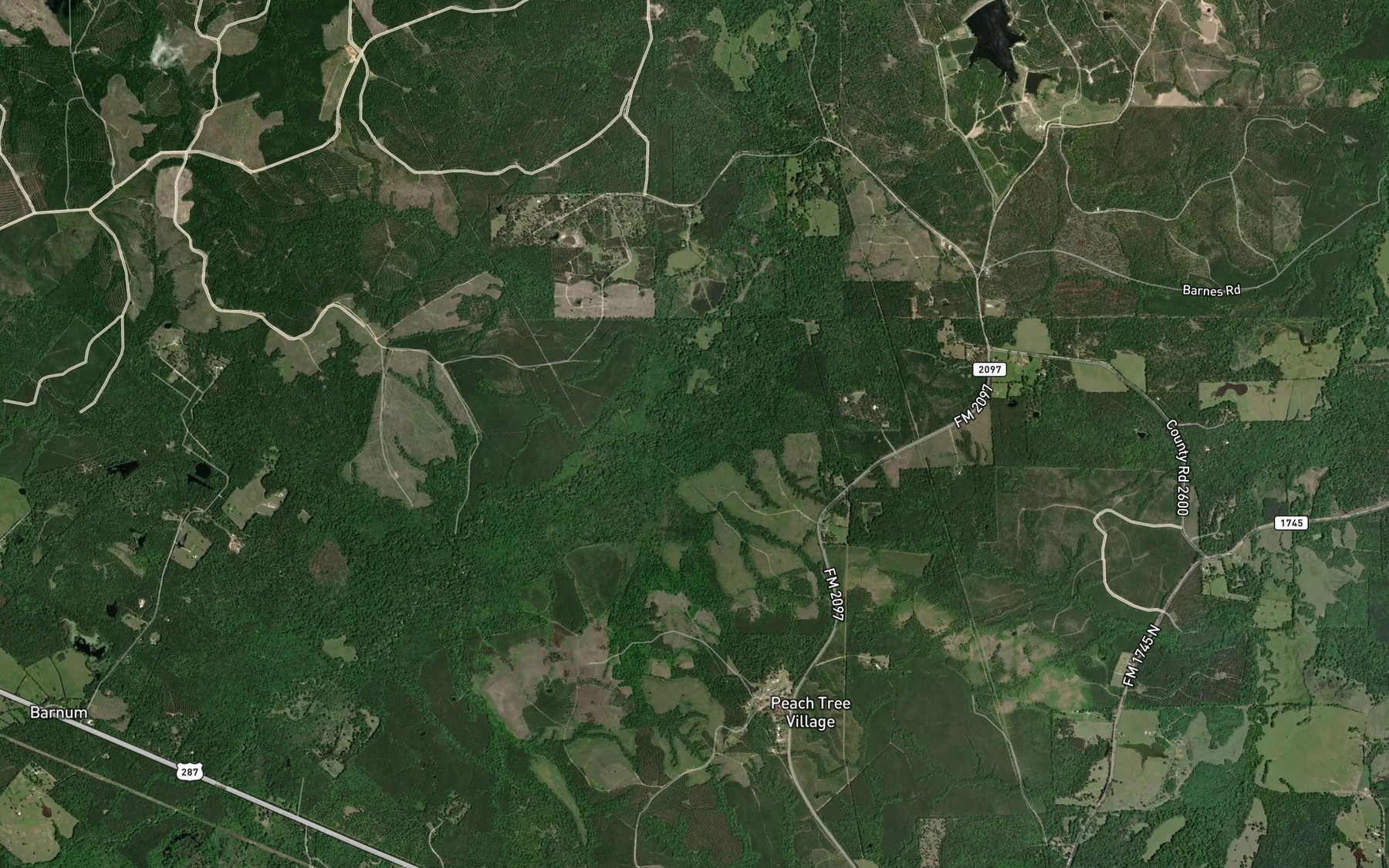 Satellite map of the Rocky Branch