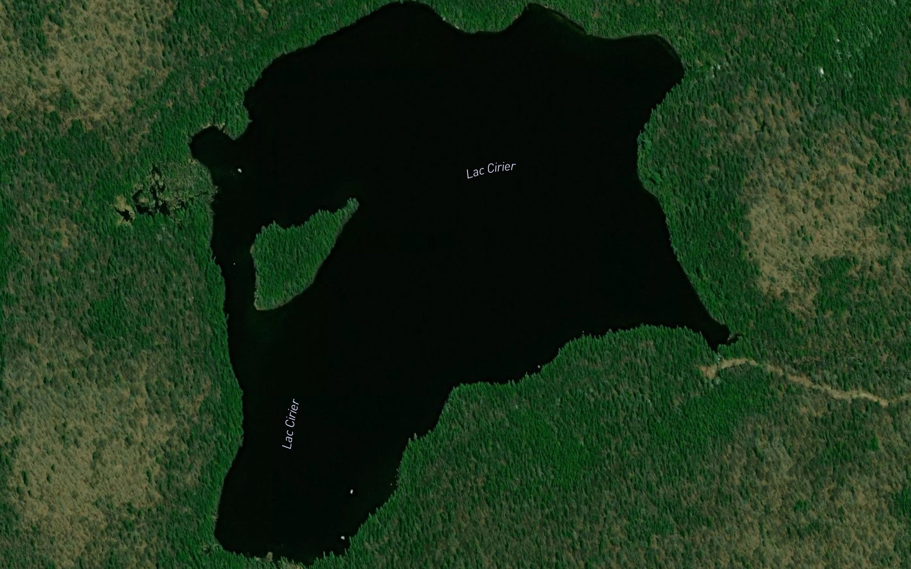 Satellite map of the Lac Cirier