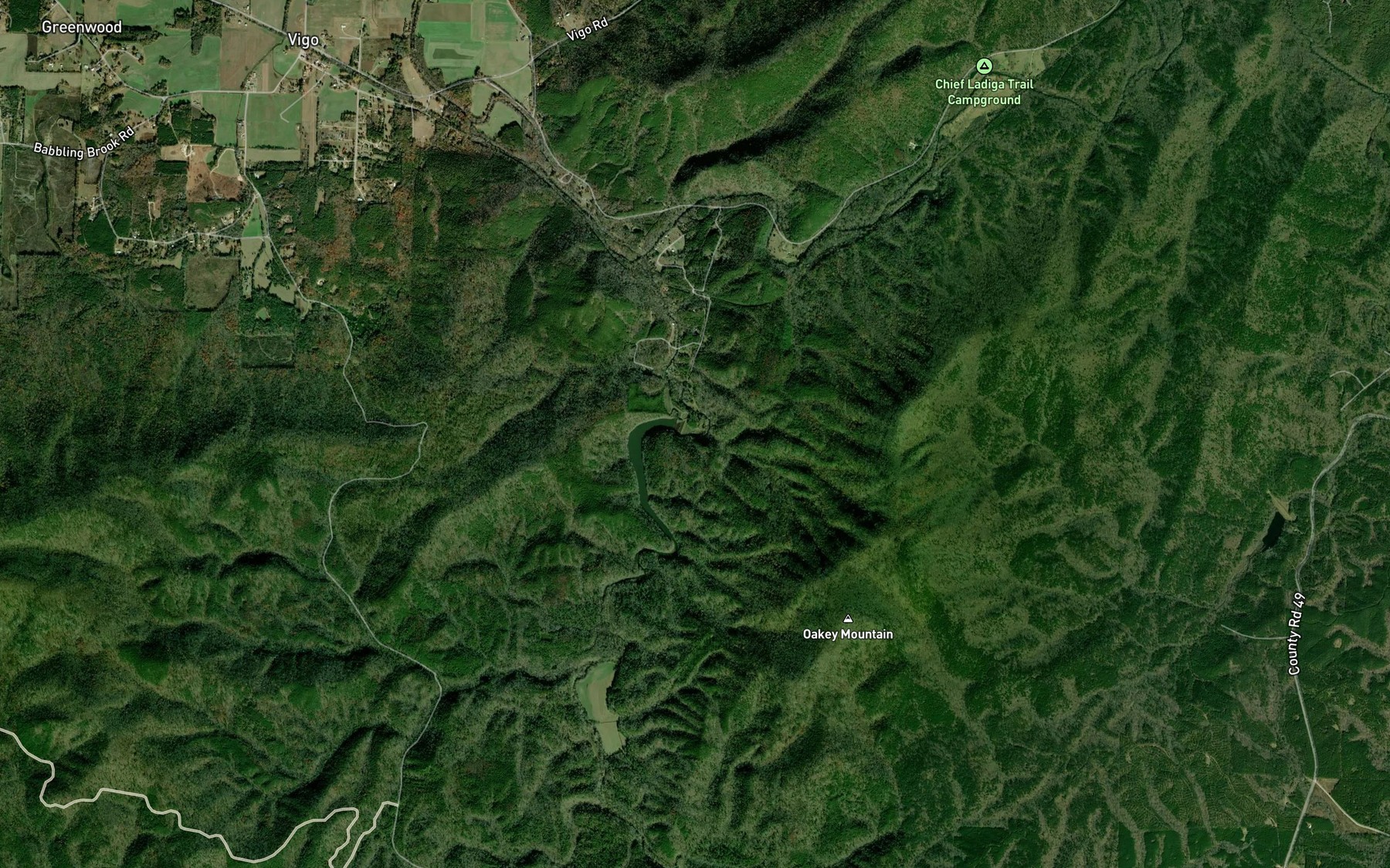 Satellite map of the Terrapin Creek Lake Number 31