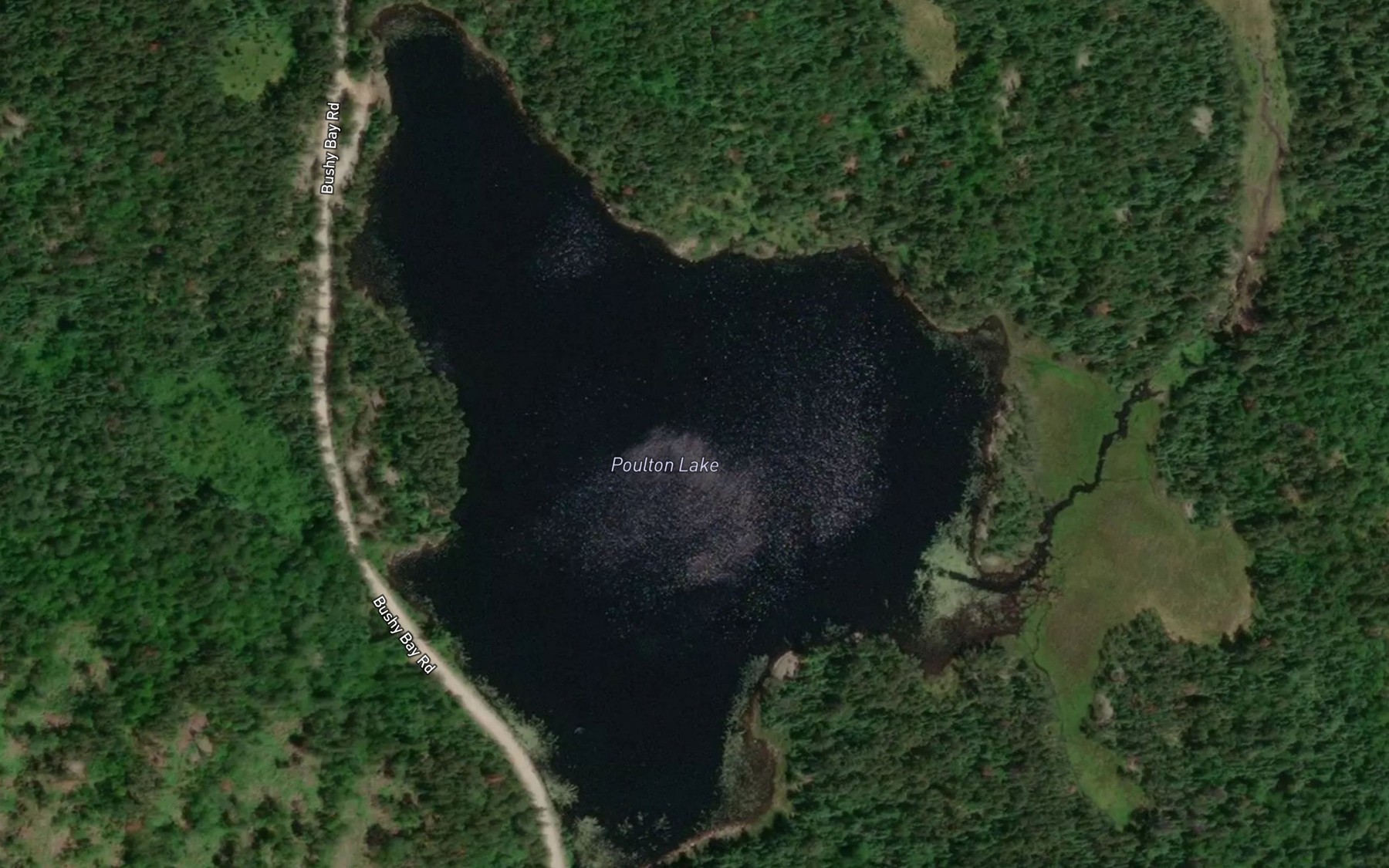 Satellite map of the Poulton Lake