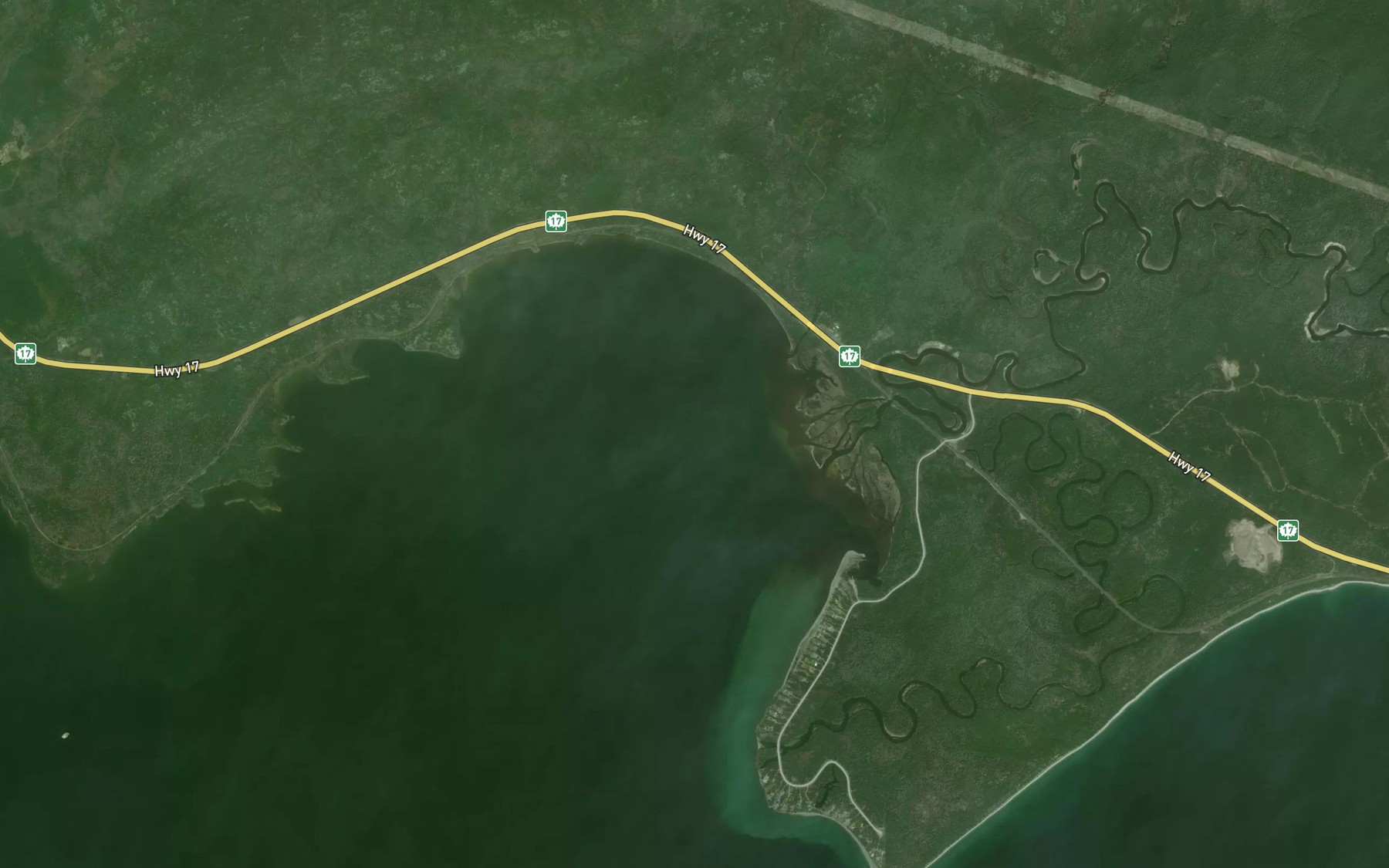 Satellite map of the Little Gravel River