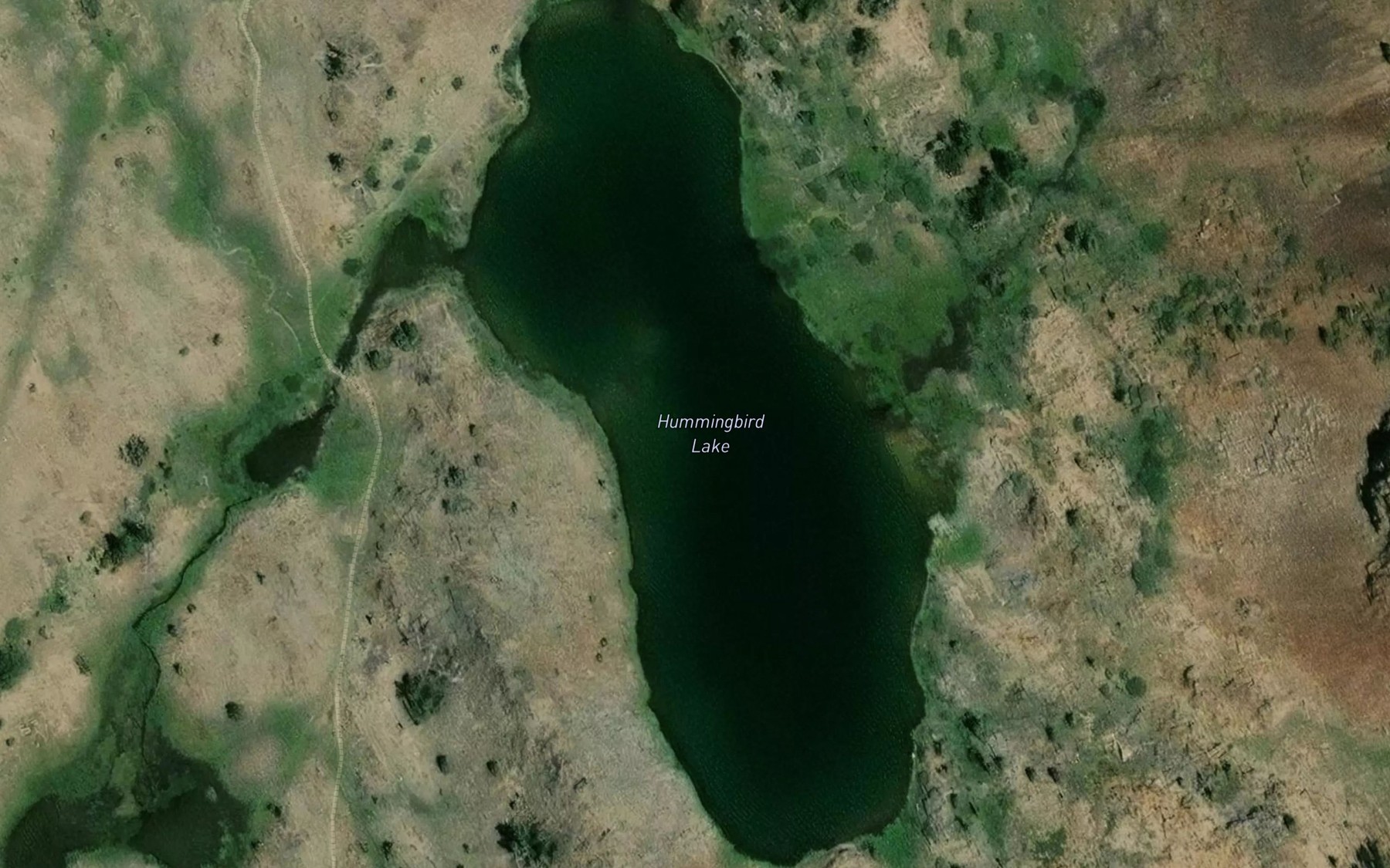 Satellite map of the Hummingbird Lake