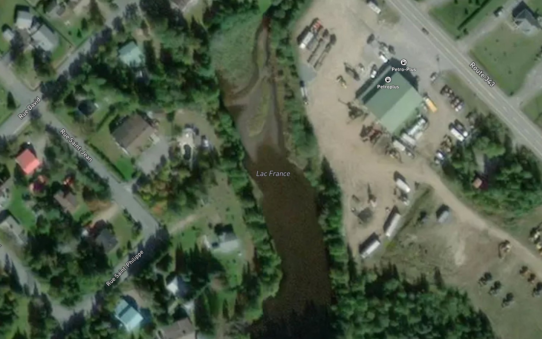 Satellite map of the Lac France