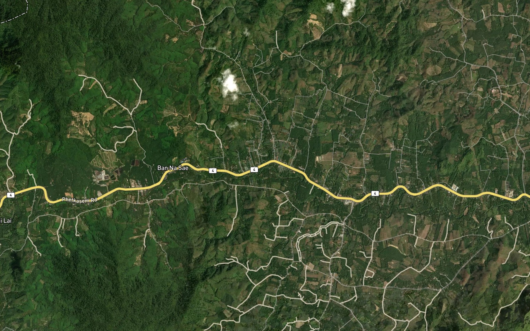 Satellite map of the Khlong Kaphon