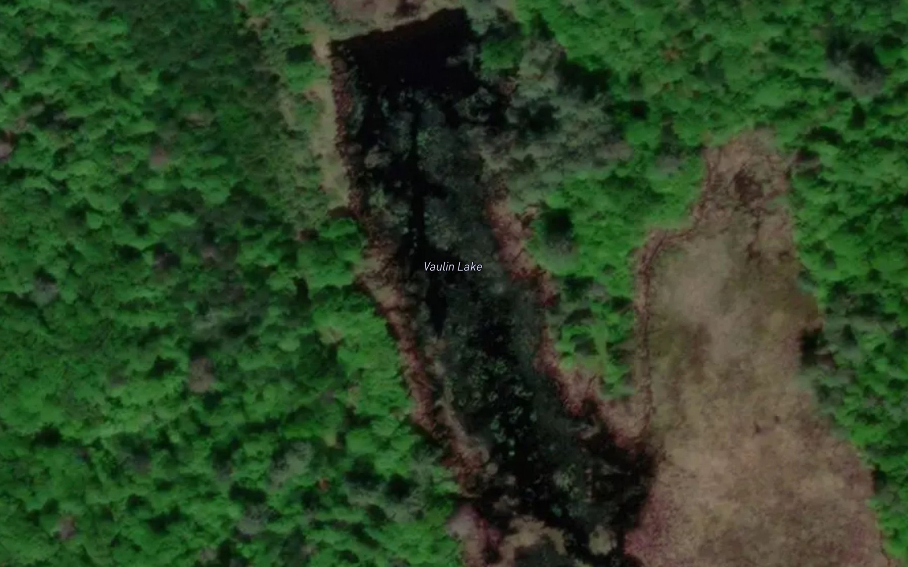 Satellite map of the Vaulin Lake