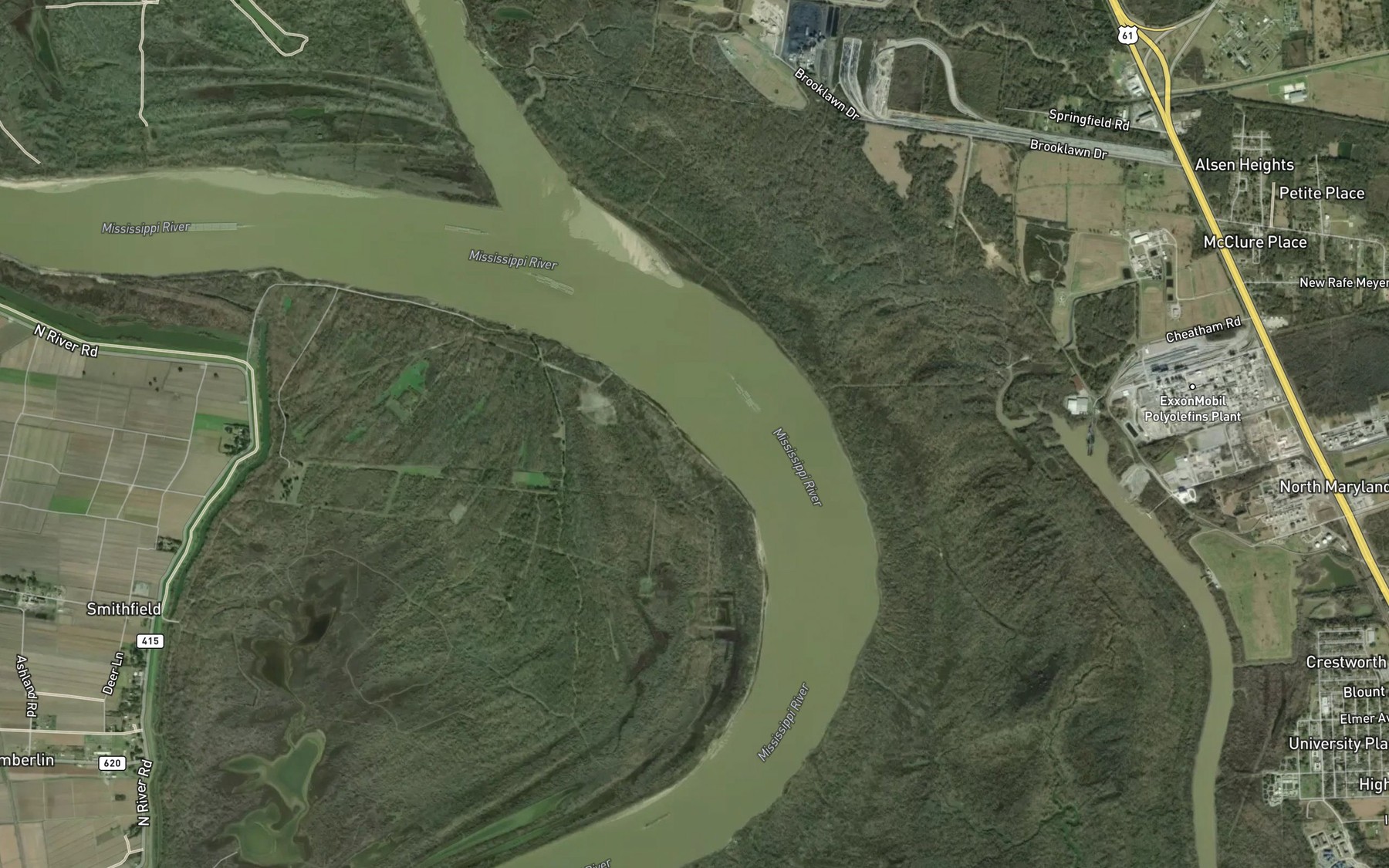 Satellite map of the Spot 1