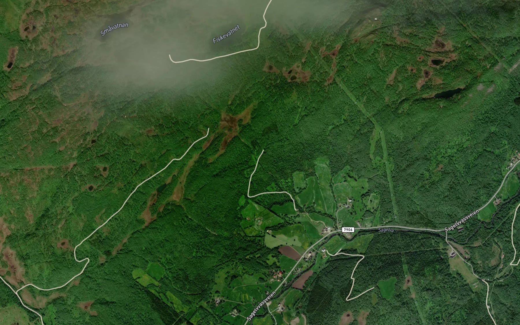 Satellite map of the Brunelva