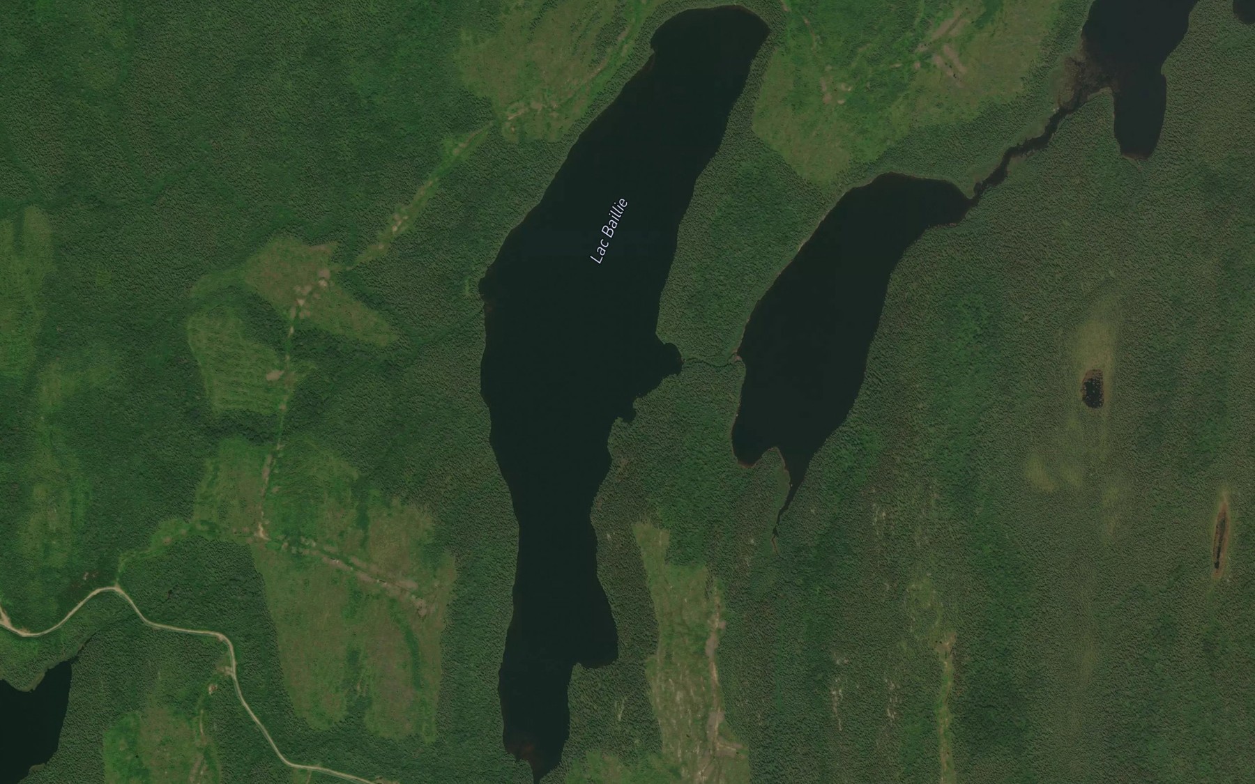 Satellite map of the Lac Baillie
