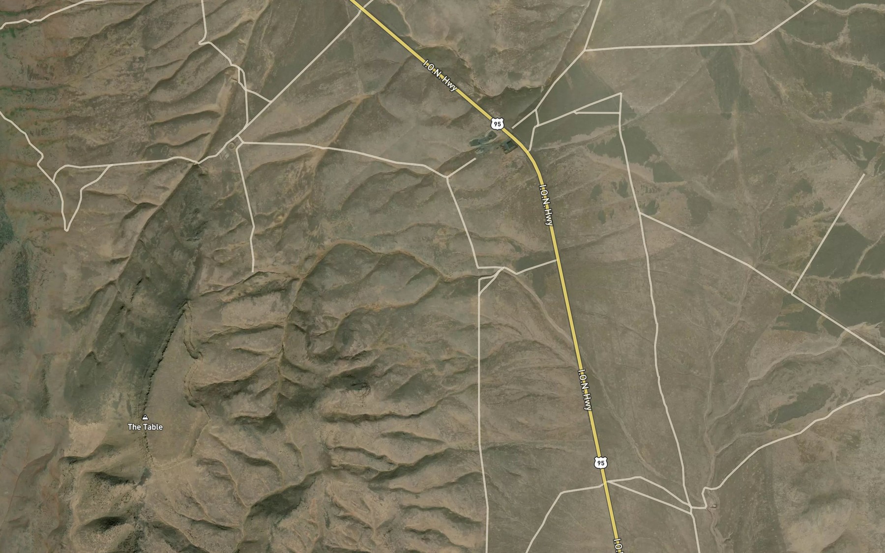 Satellite map of the Long Draw Reservoir