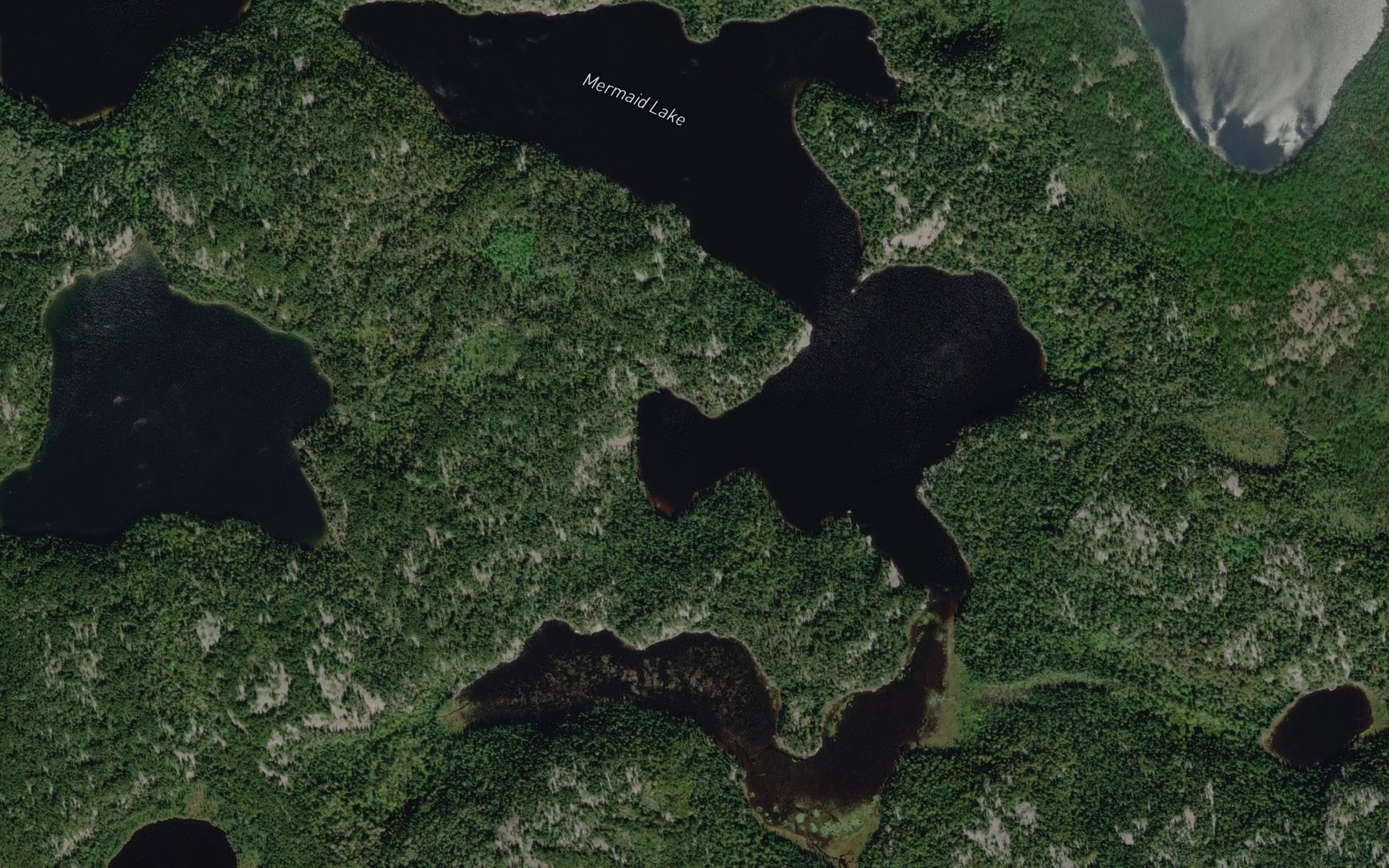 Satellite map of the Mermaid Lake