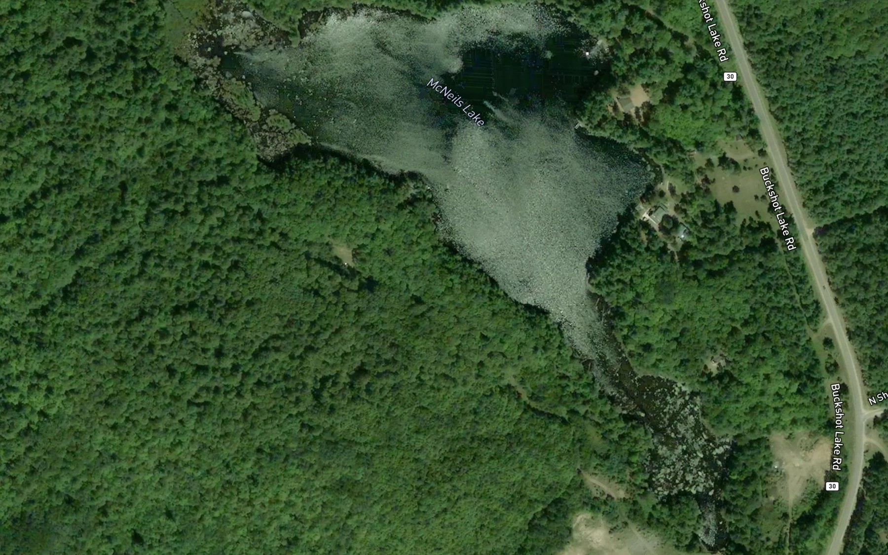 Satellite map of the McNeils Lake