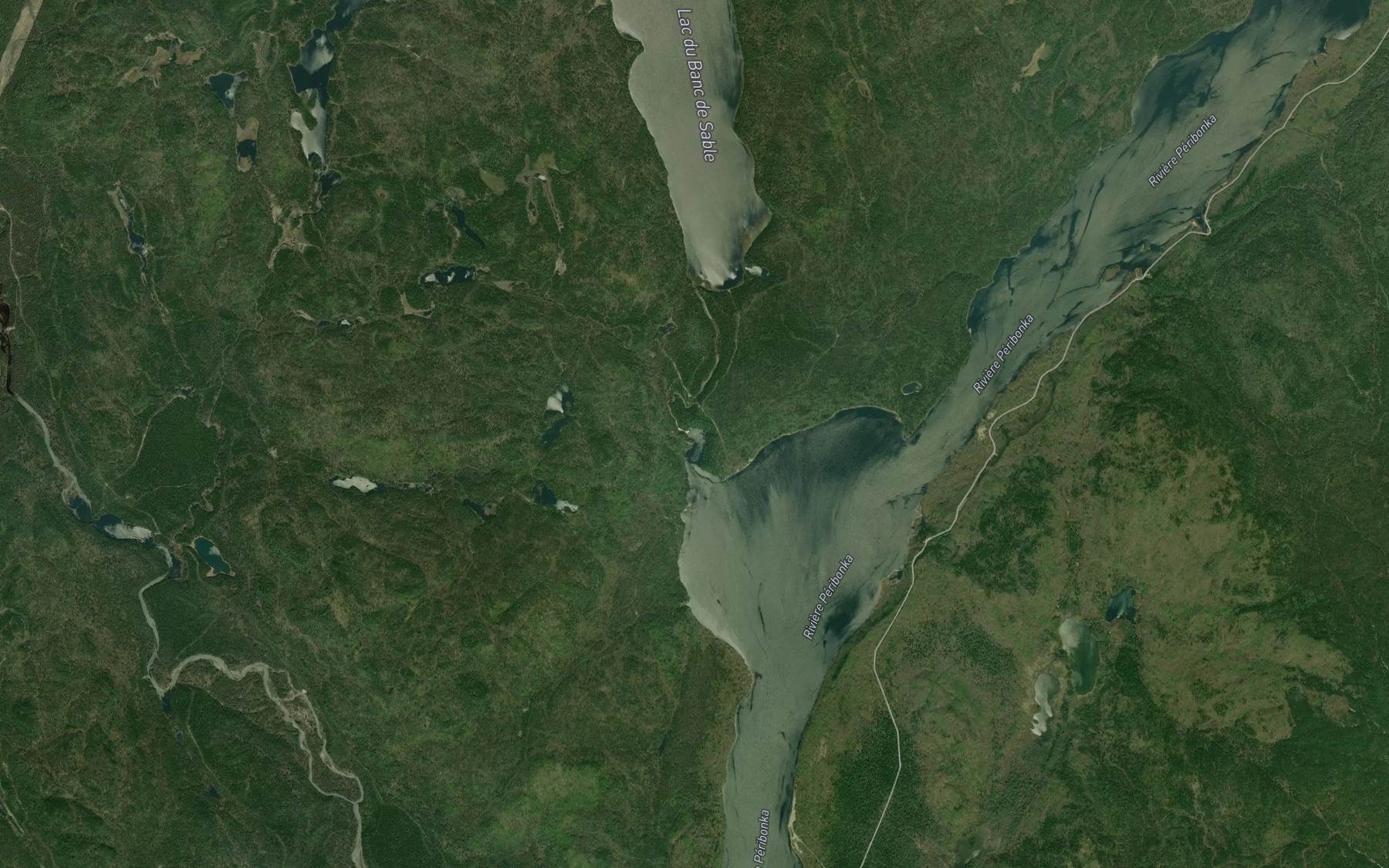 Satellite map of the Riviere du Banc de Sable