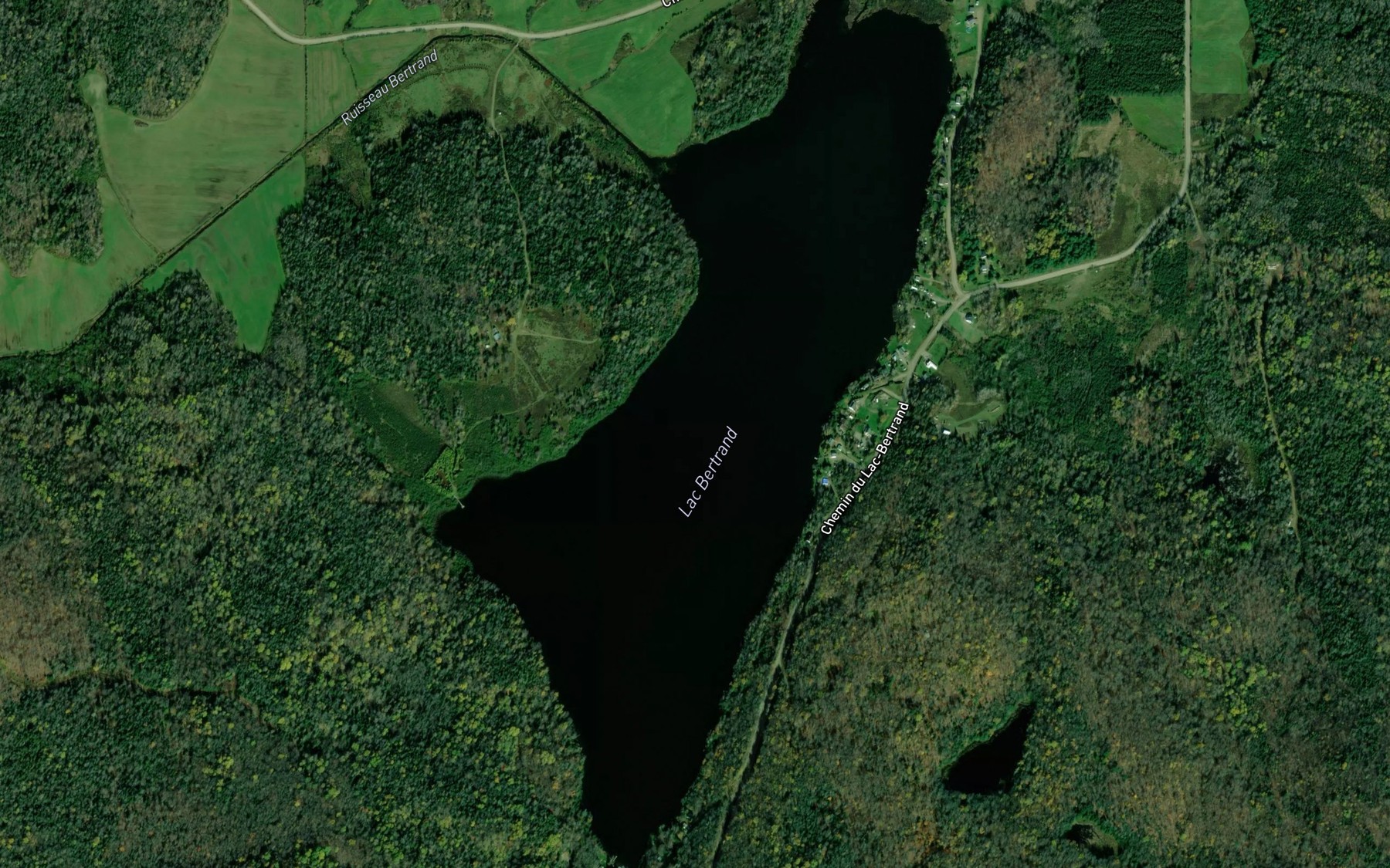 Satellite map of the Lac Bertrand