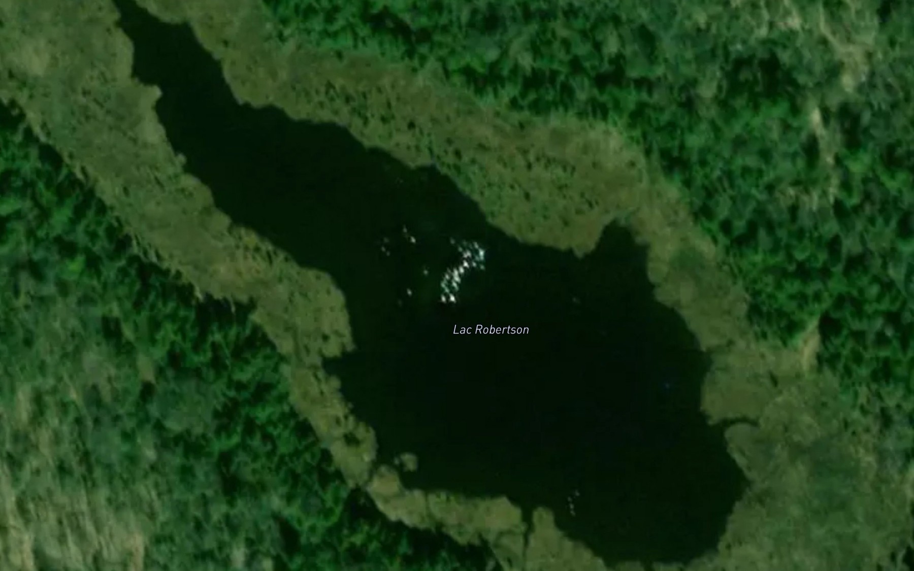 Satellite map of the Lac Robertson
