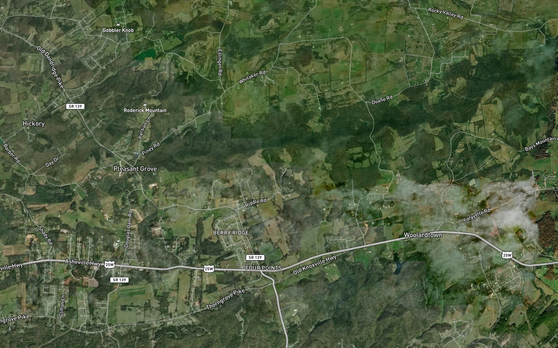 Satellite map of the Witt Spring