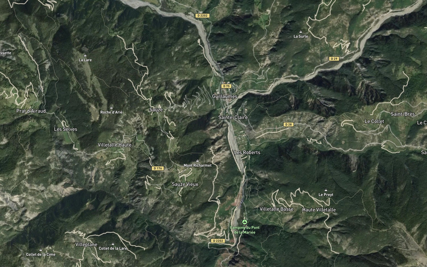 Satellite map of the Torrent le Tuebi