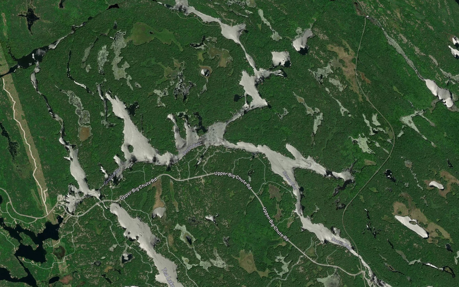Satellite map of the Dinnertime Rapids
