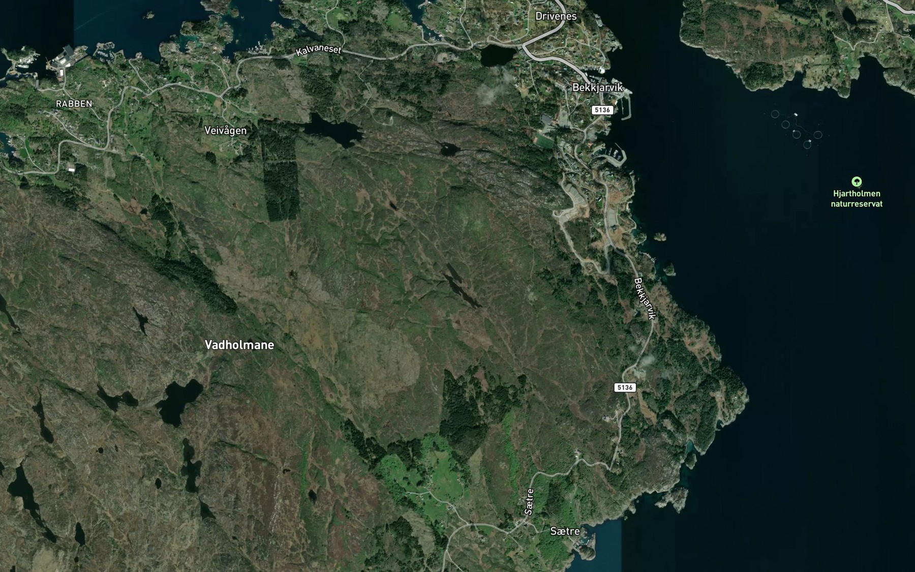 Satellite map of the Langtjorna