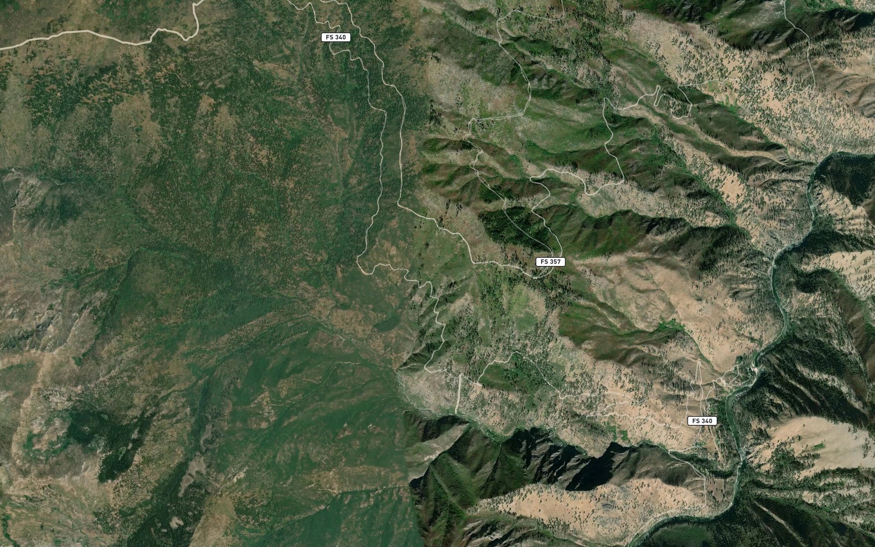 Satellite map of the Skunk Spring