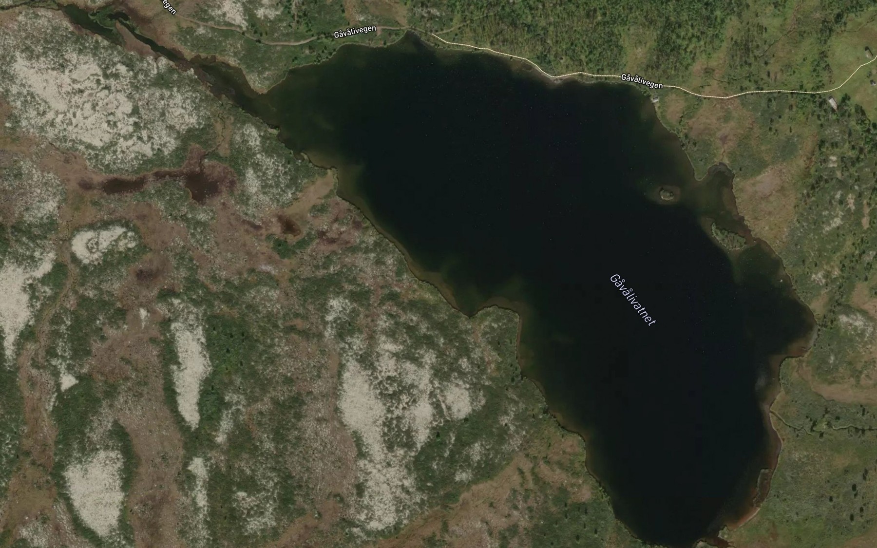 Satellite map of the Gavalivatnet