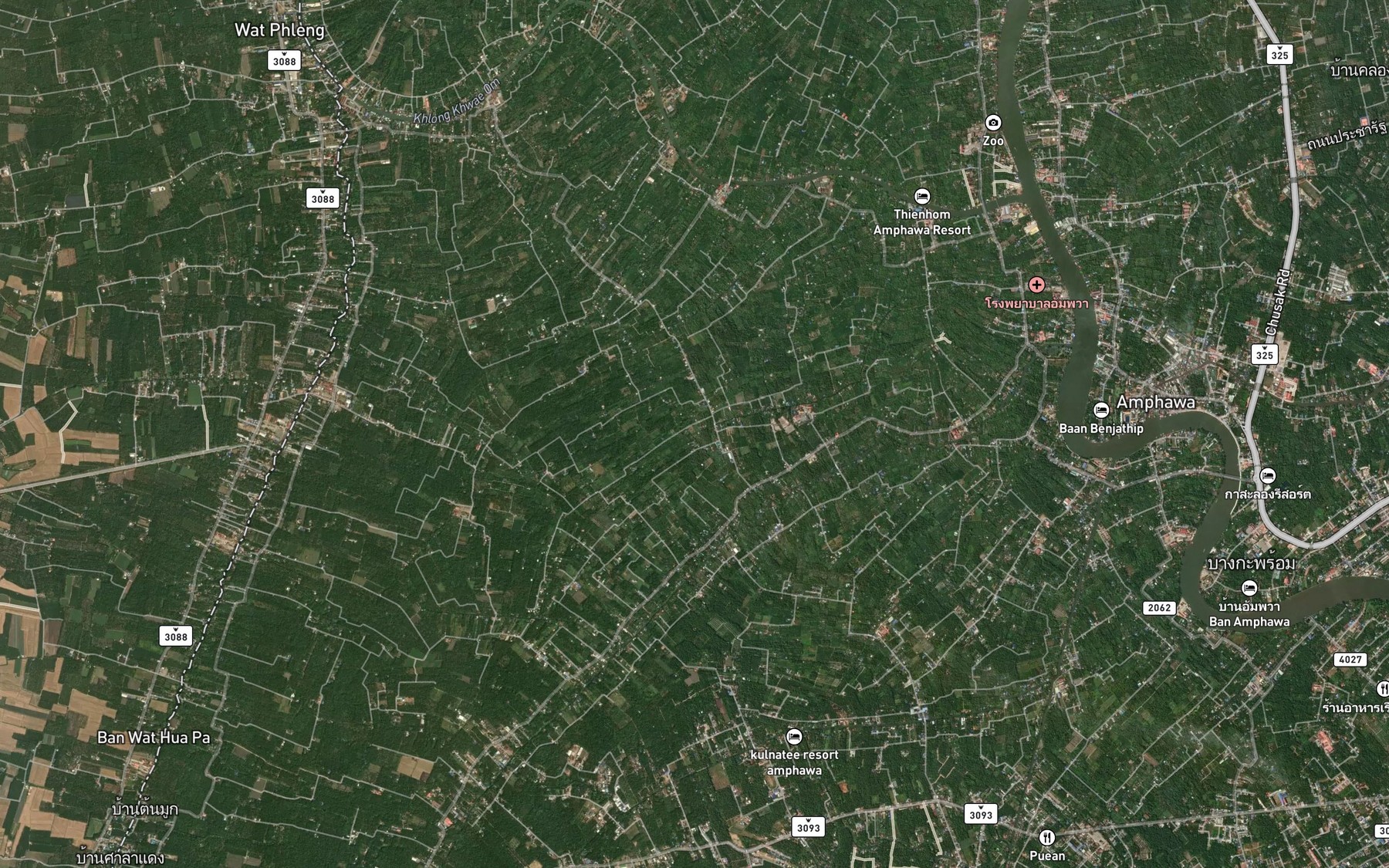 Satellite map of the Khlong Bang Wan Thong