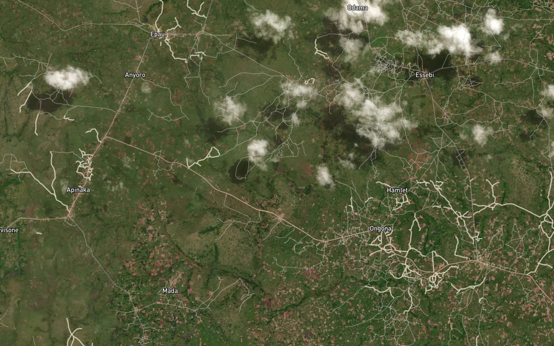 Satellite map of the Abei