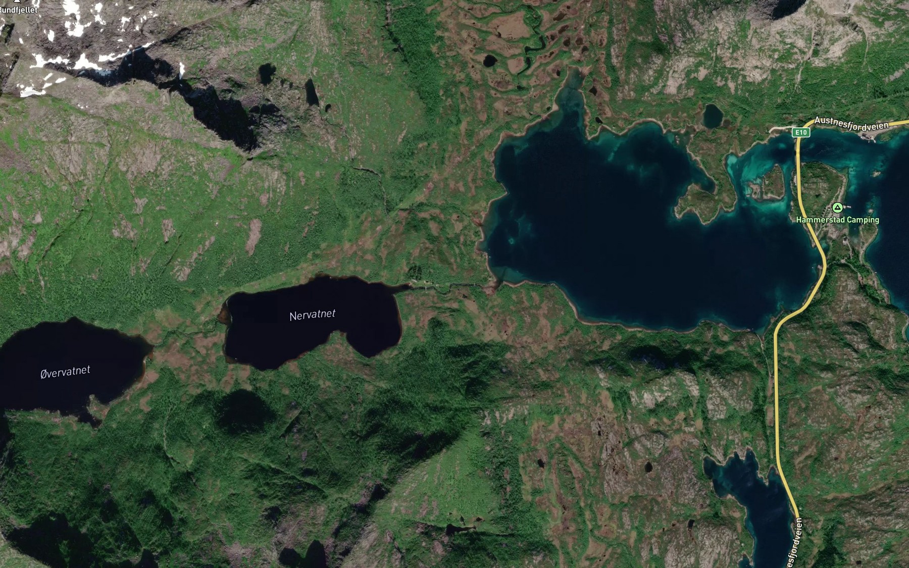 Satellite map of the Saeterelva