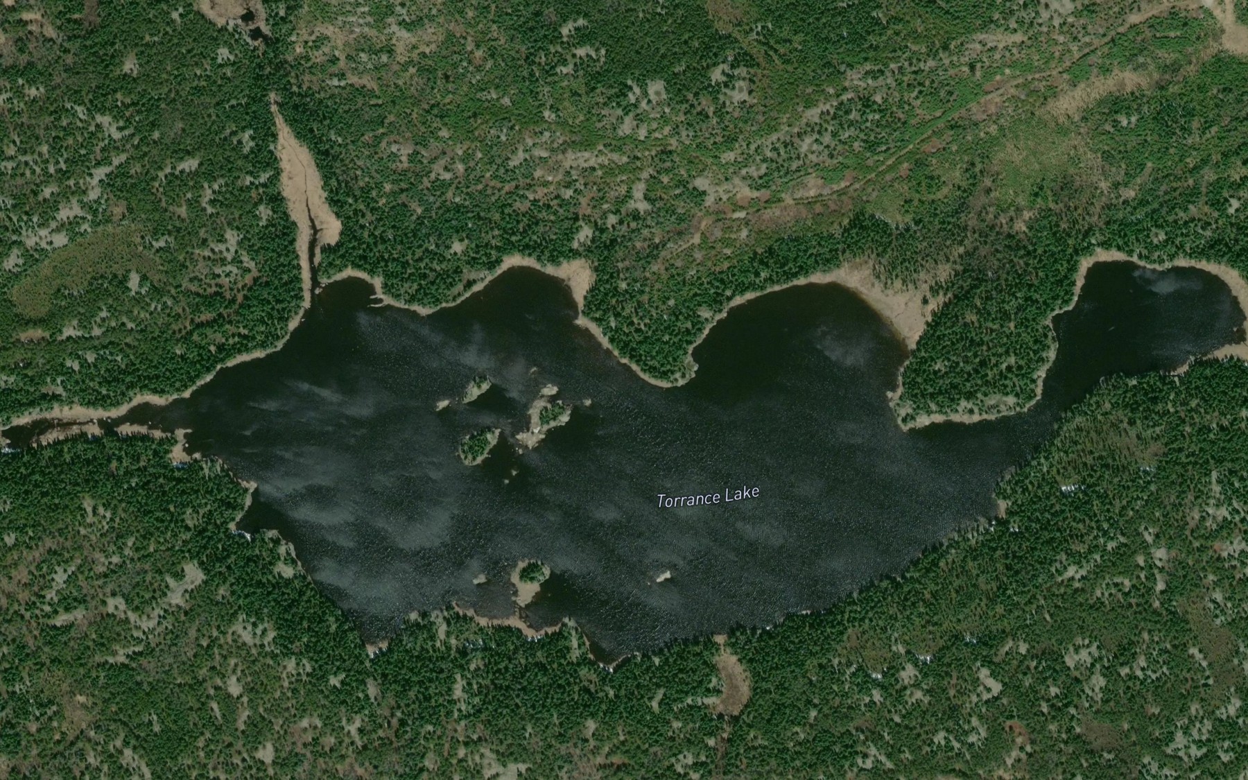 Satellite map of the Torrance Lake