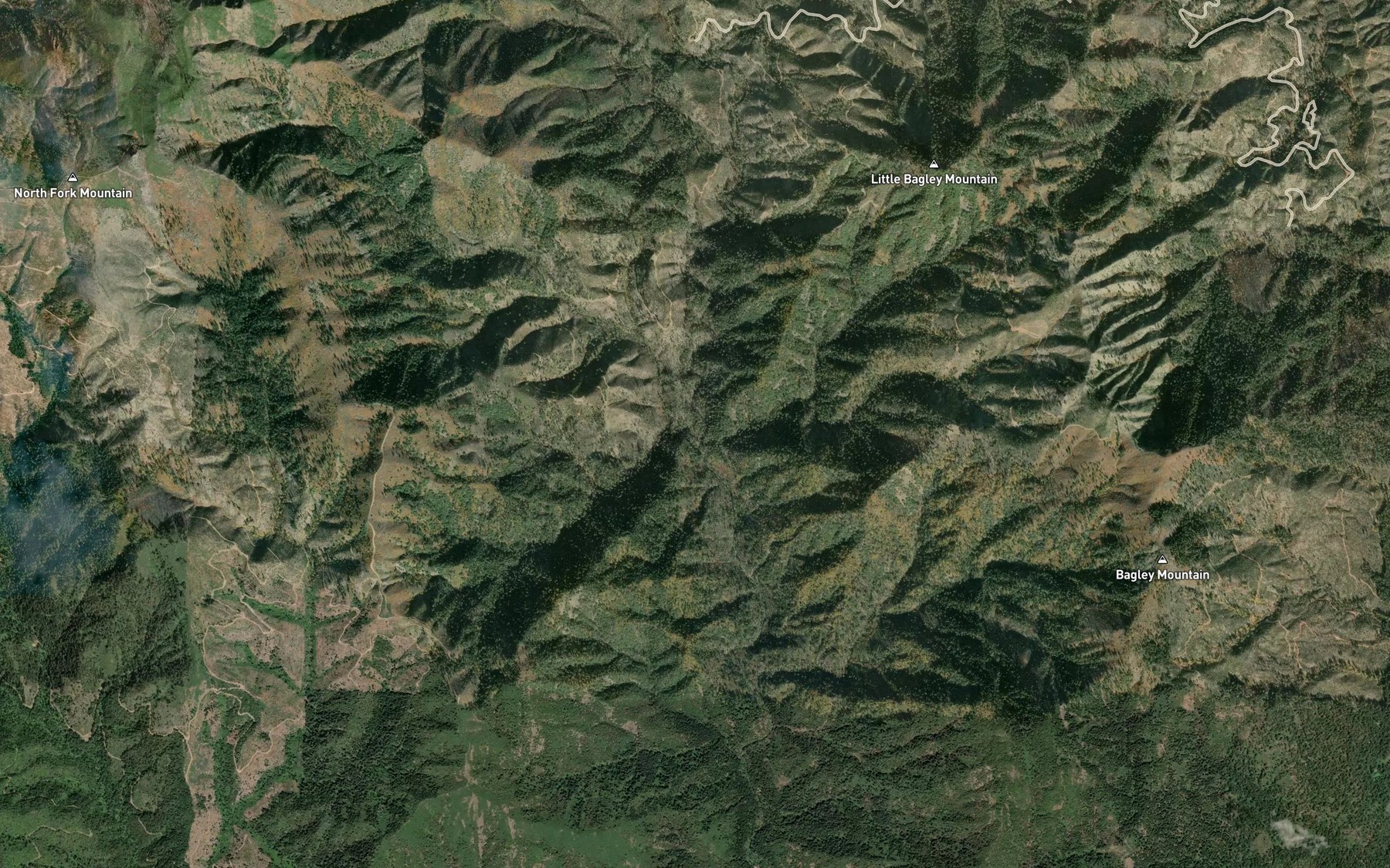 Satellite map of the Fish Creek