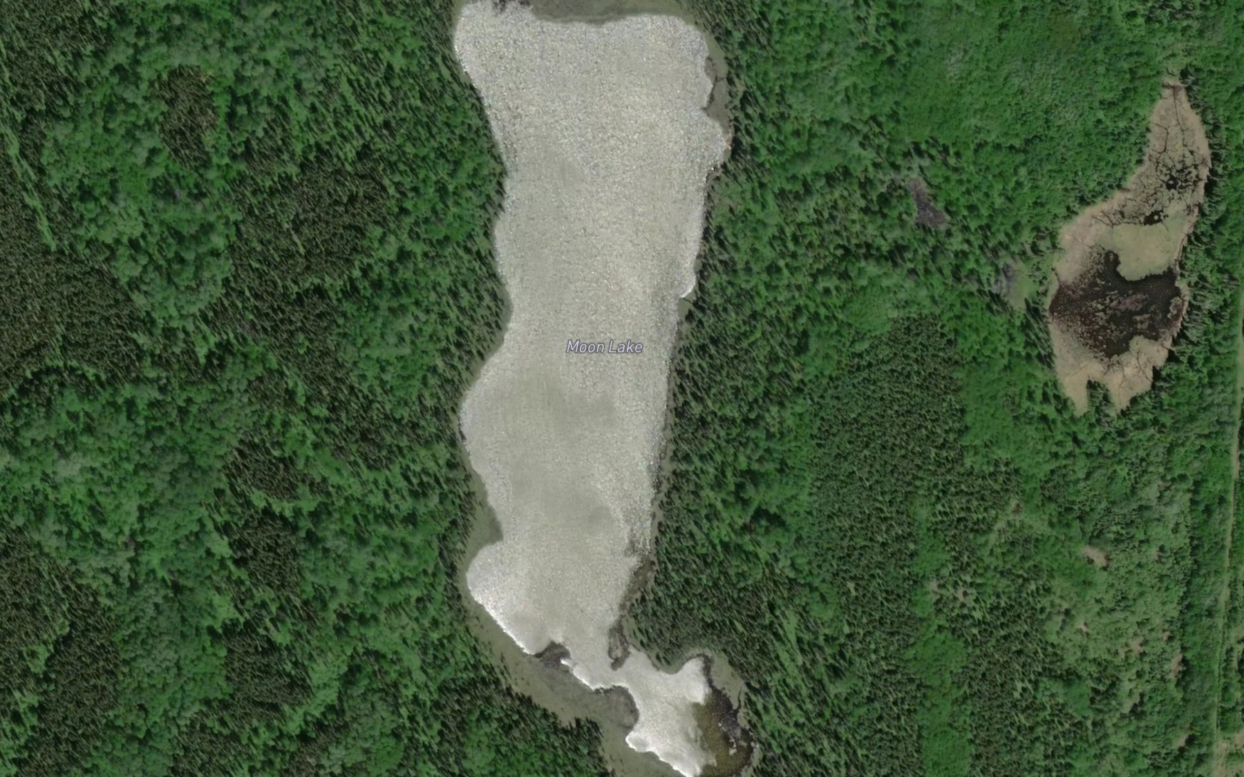 Satellite map of the Moon Lake