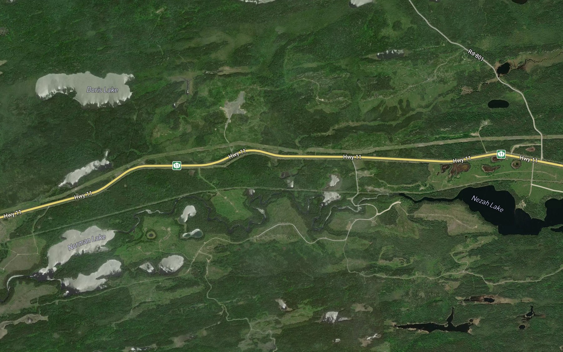 Satellite map of the Nissiamkikam Creek